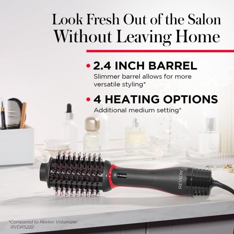 REVLON One Step Volumizer PLUS Hair Dryer and Styler | More Volume, Less Damage, and More Styling Control for Easy and Fast Salon-Style Blowouts, Plus Travel Friendly (Black) - Image 7