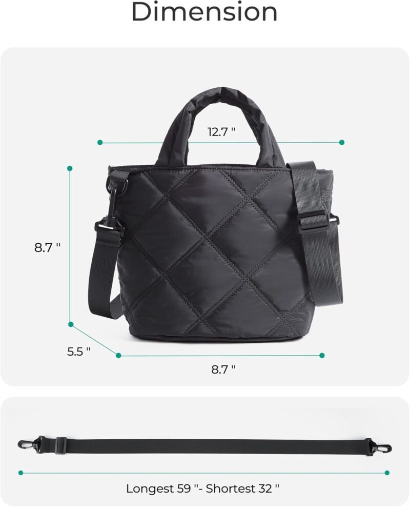 BAGSMART Small Crossbody Bags for Women, Lightweight Mini Crossbody Purses for Women, Tote Handbags for Daily Use,Travel - Image 5