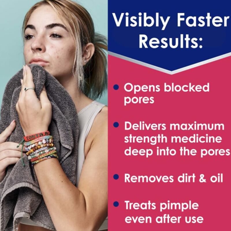 Clearasil Rapid Rescue Deep Treatment Acne Face Wash, Maximum Strenght with 2% Salicylic Acid Acne Medication, Acne Facial Cleanser, 6.78 fl oz - Image 5