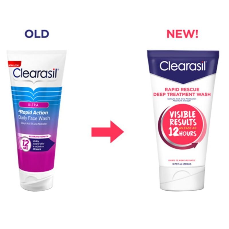 Clearasil Rapid Rescue Deep Treatment Acne Face Wash, Maximum Strenght with 2% Salicylic Acid Acne Medication, Acne Facial Cleanser, 6.78 fl oz - Image 8