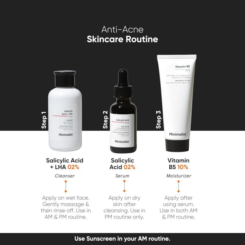 Minimalist 2% Salicylic Acid Serum For Acne, Blackhead & Open Pores | Reduces Excess Oil & Bumpy Texture | BHA Liquid Exfoliant for Acne Prone & Oily Skin | For Women & Men | 1 Fl Oz/30ml - Image 5