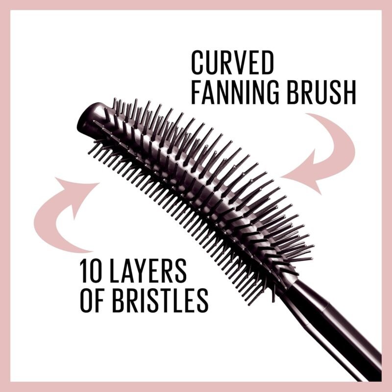 Maybelline Lash Sensational Waterproof Mascara, Lengthening and Volumizing for a Full Fan Effect, Brownish Black, 1 Count - Image 4