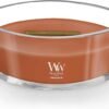 WoodWick Pumpkin Praline Scented Ellipse Candle, Crackles as it Burns, Up to 50 hrs Burn time, 16oz - Image 3