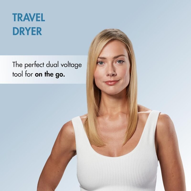 BaBylissPRO Nano Titanium Travel Dryer, Blue - Image 6