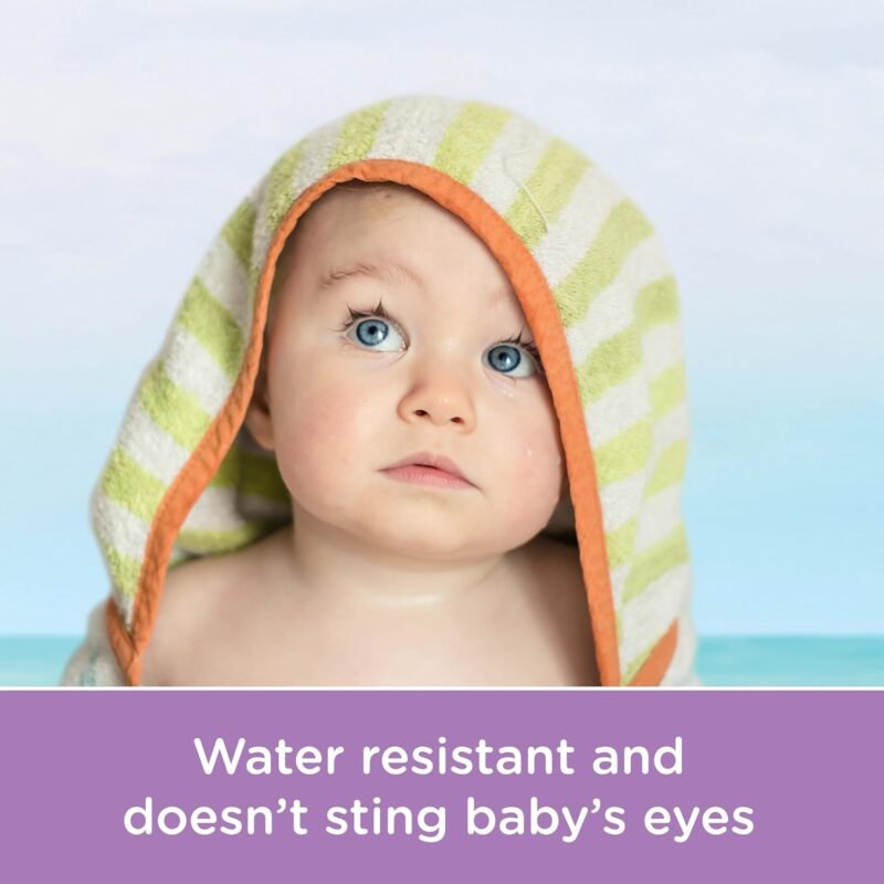 Aveeno Baby Continuous Protection Zinc Oxide Mineral Sunscreen Lotion for Sensitive Skin, Broad Spectrum SPF 50, Tear-Free, Sweat- & Water-Resistant, Paraben-Free, Travel-Size, 3 fl. oz - Image 3