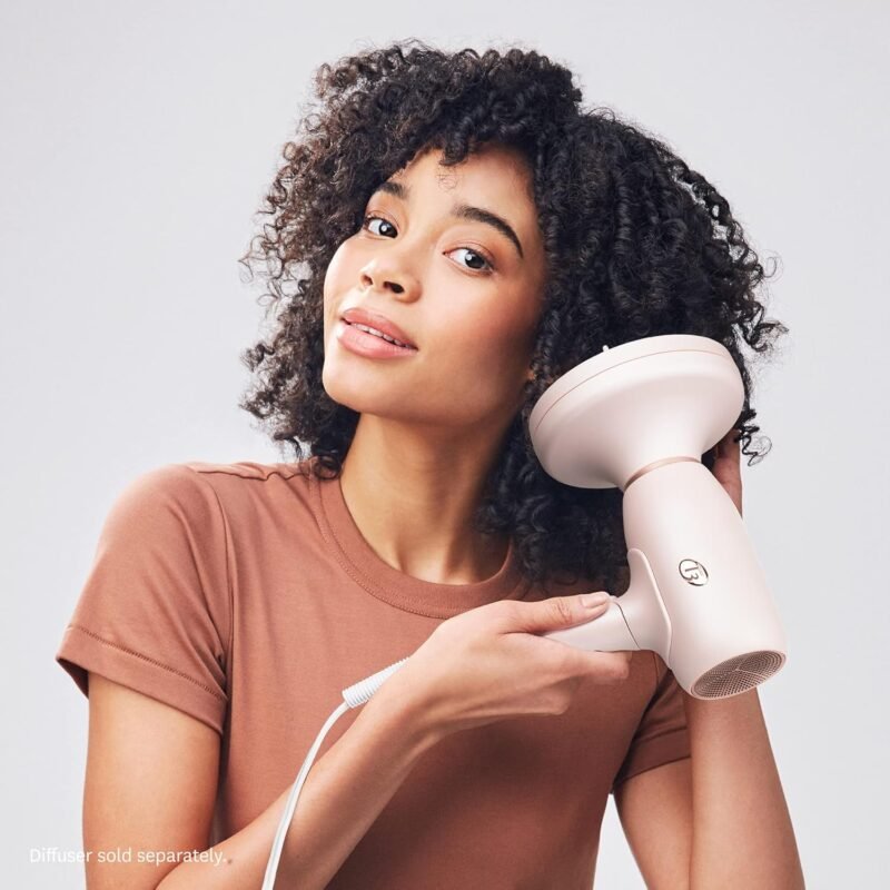 T3 Afar Lightweight Travel-Size Hair Dryer with Auto Dual Voltage, Folding Handle, Fast Drying, Lightweight and Ergonomic, Frizz Smoothing, Multiple Heat and Speed Combinations - Image 9