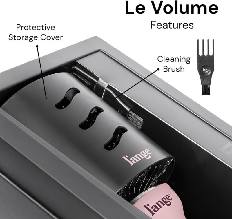 L'ANGE HAIR Le Volume 2-in-1 Titanium Blow Dryer Brush | Hot Air Brush in One with Oval Barrel | Hair Styler for Smooth, Frizz-Free Results for All Hair Types (Blush - 60mm) - Image 5