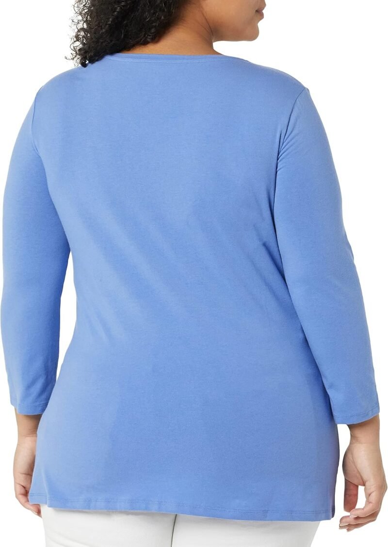 Amazon Essentials Women's Regular-Fit 3/4 Sleeve V-Neck T-Shirt (Available in Plus Size), Multipacks - Image 5
