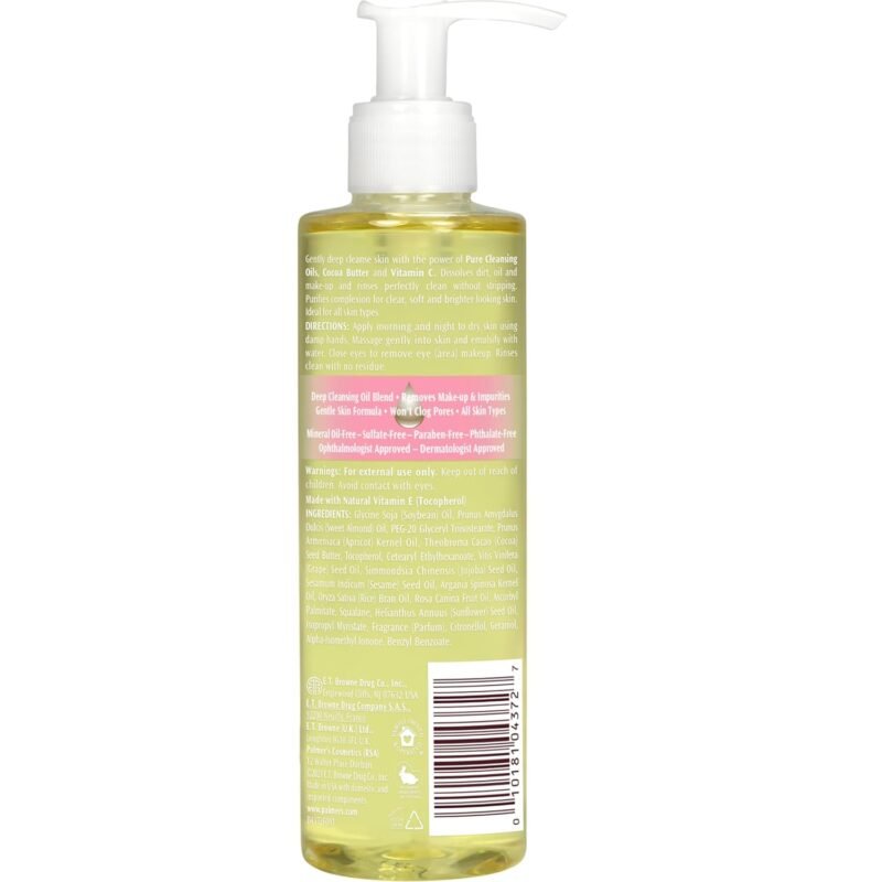 Palmer's Cocoa Butter Skin Therapy Cleansing Facial Oil, Gentle Makeup Remover for Face, Rosehip Fragrance, 6.5 Ounce - Image 7