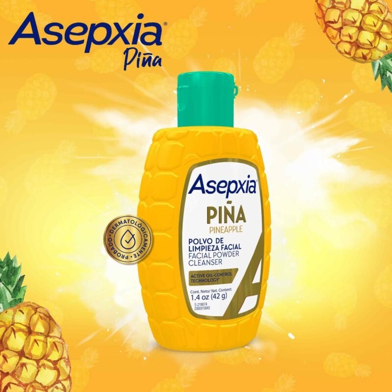 Asepxia Facial Cleanser Powder, Non-Abrasive Exfoliating Face Wash with Natural Pineapple Enzyme, Gentle Water-Activated Foaming Lather for Oily Skin, 1.4 oz (Pack of 2) - Image 6