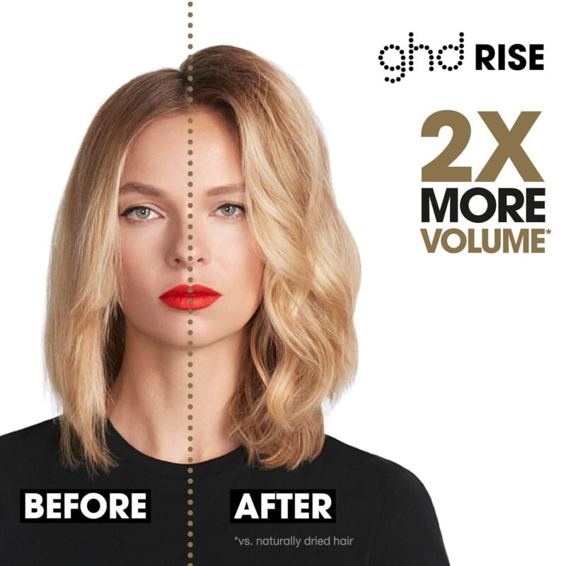 ghd Rise Volumizing Hot Hair Brush - Professional 1.25” Hot Brush for Dry Hair with Maximum Root Lift, 2x Volume, 365ºF Safe Styling Temperature Technology and Auto Sleep Mode - Black - Image 4