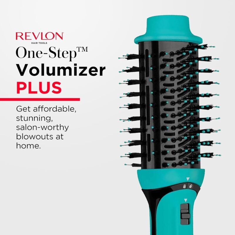 REVLON One Step Volumizer Plus Hair Dryer and Styler | More Volume, Less Damage, and More Styling Control for Easy and Fast Salon-Style Blowouts, Plus Travel Friendly (Teal) - Image 3