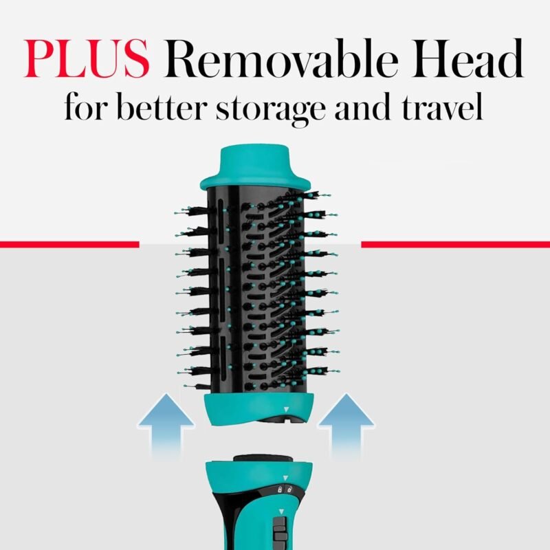REVLON One Step Volumizer Plus Hair Dryer and Styler | More Volume, Less Damage, and More Styling Control for Easy and Fast Salon-Style Blowouts, Plus Travel Friendly (Teal) - Image 8