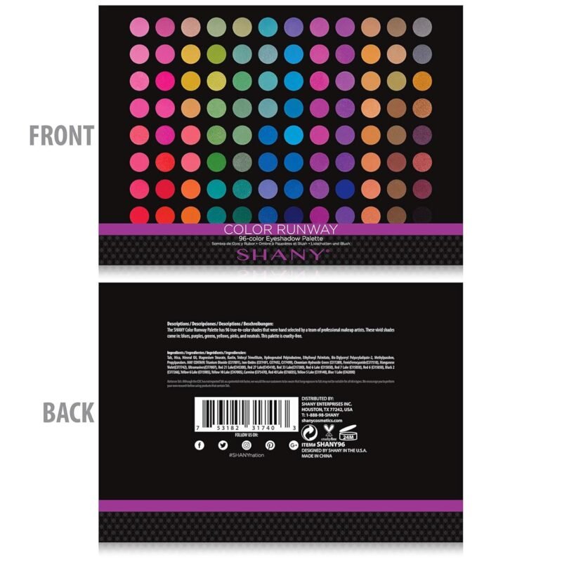 SHANY 96 COLOR RUNWAY Eyeshadow Palette - Highly Pigmented Blendable Natural and Matte Eye shadow Colors Professional Makeup Eye shadow Palette - Image 3