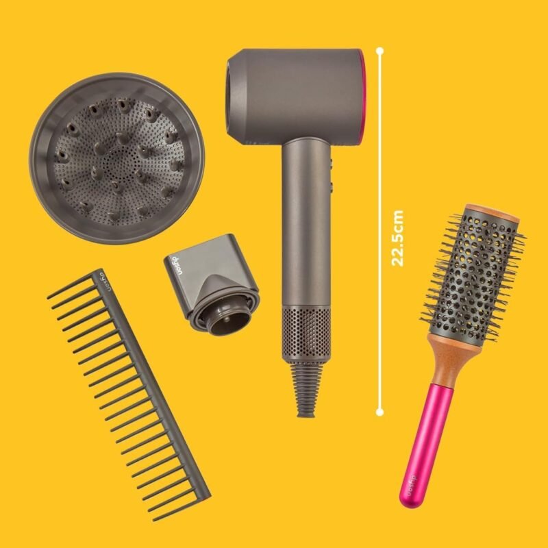 Casdon 73252 Dyson Supersonic Styling Set | Interactive Toy Hairdryer for Children Aged 3 Years & Up | Looks and Works Like The Real Thing, Grey - Image 6