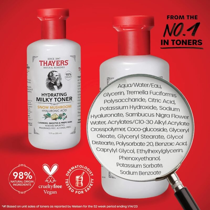 Thayers Purify & Hydrate Skin Care Set, Includes Rose Petal Facial Toner to Reduce Pores and Hydrating Milky Toner for 48H Hydration, 1 Skin Care Kit - Image 9