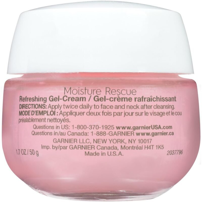 Garnier SkinActive Moisture Rescue Refreshing Gel-Cream for Dry Skin, Oil-Free, 1.7 Oz (50g), 1 Count (Packaging May Vary) - Image 2