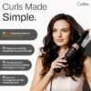 Hair Dryer Brush 1200 Watts 6 in 1 Hair Accessories Blow Dryer Automatic Curling Iron with Storage Box in Black for Curl Enhancing Hair Smoothing Volumizing Styling - by Curlee - Image 2