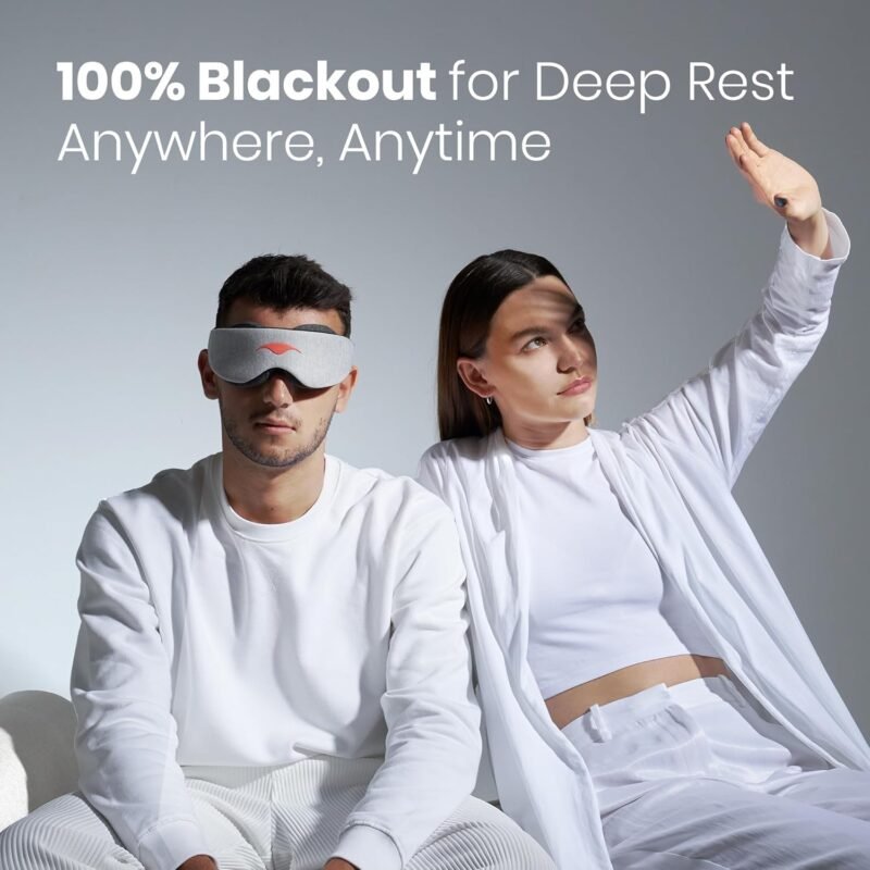 Manta Sleep Mask - 100% Light Blocking, Adjustable Sleeping Mask with Detachable Eye Cups, Ultra Comfortable for Women & Men, Zero Pressure on Lashes, Perfect for Travel/Shift Work - Image 2