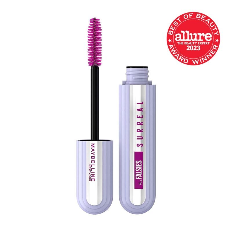 Maybelline The Falsies Surreal Extensions Washable Mascara, Volumizing, Lengthening Mascara Make Up, Very Black, 1 Count - Image 2