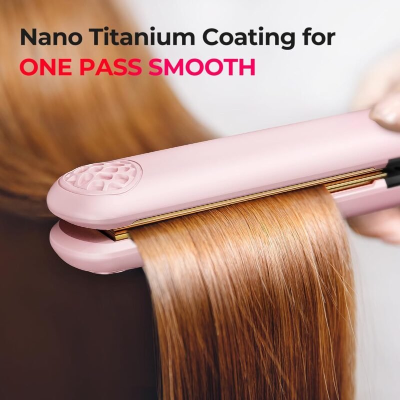 TYMO Flat Iron Hair Straightener and Curler 2 in 1 with 10s Fast Heating, 1 Inch Professional Titanium Straightening Curling Iron with 32 Adjustable Temp and Automatic Shut Off - Image 2