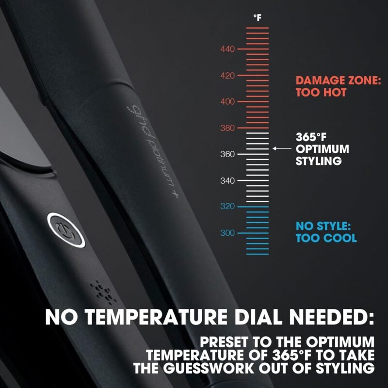 ghd Platinum+ Styler ― 1" Flat Iron Hair Straightener, Professional Ceramic Hair Styling Tool for Stronger Hair, More Shine, & More Color Protection - Image 2