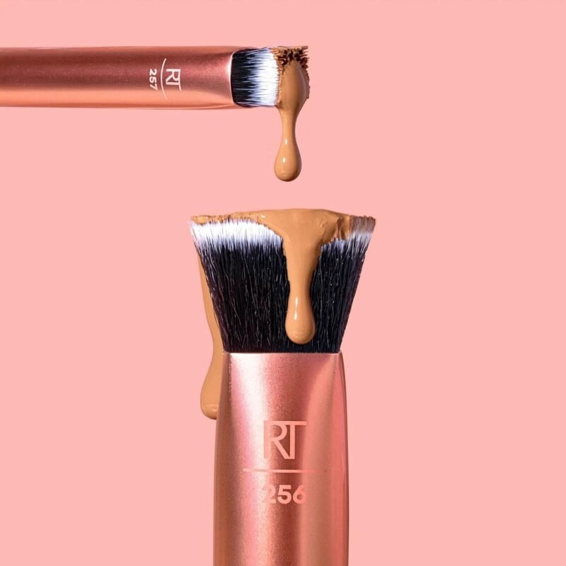 Real Techniques 4 Piece Face Base Makeup Brush Set, For Concealer, Foundation, Contour, & Setting Powder, Makeup Brushes For Blending & Buffing, & Sculpting, Travel Friendly, Gift Set, Cruelty-Free - Image 6