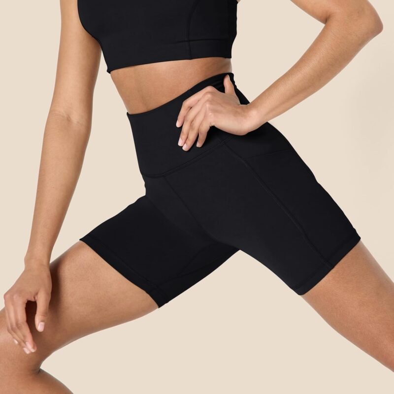 Amazon Essentials Women's Active FormFlex Buttery Soft High Waist 5" Biker Shorts with Pockets - Image 4