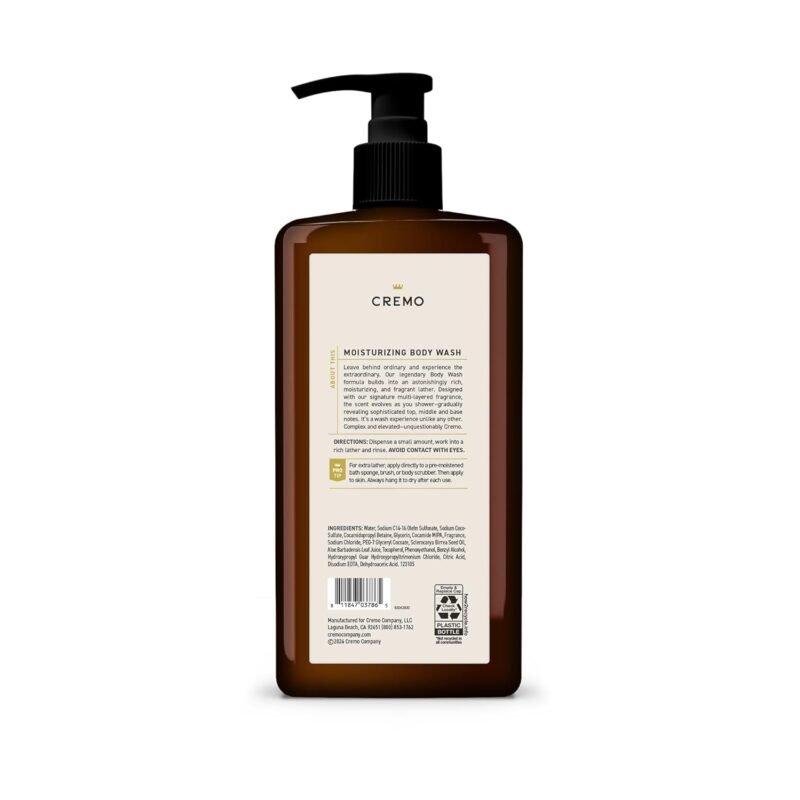 Cremo Rich-Lathering Italian Bergamot Body Wash for Men, Notes of Italian Bergamot, Neroli Blossom, and Fresh Vetiver, 32 Fl Oz - Image 7