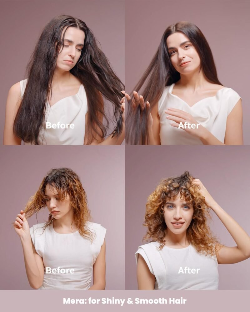 Mera Salon-Grade Hair Dryer, M3, 30s/2mins/5mins Fast-Drying Blow Dryer with Magnetic Nozzle & Thermo-Control, Frizz-Free Shine - Ionic Hairdryers for Traveling, 58dB Quiet, 1500W, Pearl White - Image 4