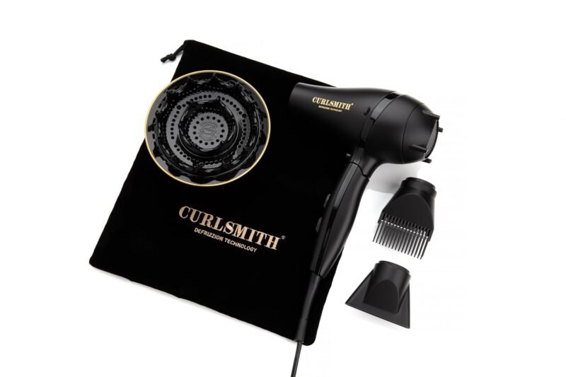 Curlsmith - Defrizzion Travel Hair Dryer with Large Diffuser, for Curly Hair, Reduce Frizz, 3 Speeds, 3 Heat Settings, Infared, Ceramic Heat for Fast Drying - Image 2