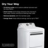 Kenmore 7.0 cu. ft. Front Load Gas Dryer-with Guard to Reduce Wrinkles & Static-Sanitize and Smart Sensor Drying-LED, White - Image 3