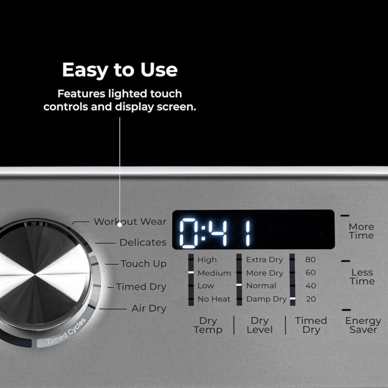 Kenmore 7.0 cu. ft. Front Load Gas Dryer-with Guard to Reduce Wrinkles & Static-Sanitize and Smart Sensor Drying-LED, White - Image 4