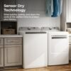 Kenmore 7.0 cu. ft. Front Load Gas Dryer-with Guard to Reduce Wrinkles & Static-Sanitize and Smart Sensor Drying-LED, White - Image 6