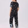 Ekouaer Women's Capri Pajama Set Short Sleeve Top and Pants 2 Piece Sleepwear Floral Print Ladies Pjs Sets - Image 3