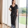 Ekouaer Women's Capri Pajama Set Short Sleeve Top and Pants 2 Piece Sleepwear Floral Print Ladies Pjs Sets - Image 5