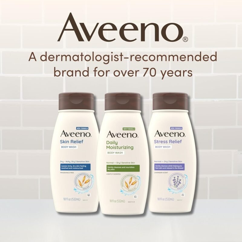 Aveeno Daily Moisturizing Body Wash for Sensitive Skin + Prebiotic Oat, Gently Cleanses, Nourishes & Feels Moisturizing Dry Skin, Light Fragrance, Refill Pouch, 36 fl. oz - Image 7
