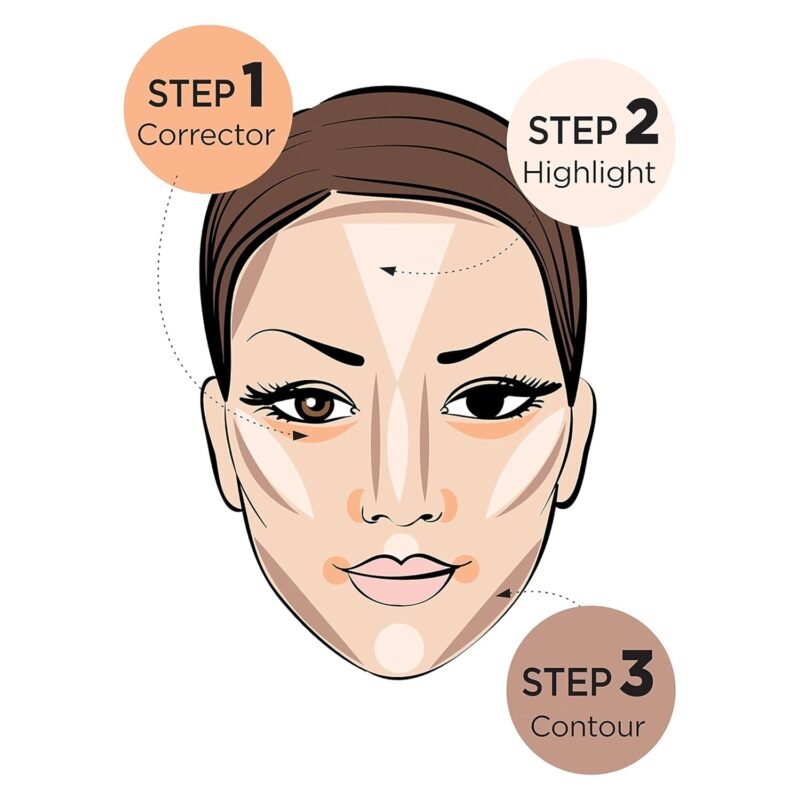 Ruby Kisses 3D Face Creator Cream Foundation & Concealer, 12 Hours Long Lasting, Medium to Full Coverage, Non-Greasy, Ideal for Makeup & Contour Palette (Light) - Image 3
