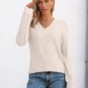 AUTOMET Womens V Neck Long Sleeve Shirt Fall Fashion Tops Tunic Dressy Casual Sweater Clothes Cute Trendy Work Outfits 2025 - Image 2