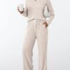 LILLUSORY Womens 2 Piece Lounge Sets Fall Outfits Henley Neck Sweater 2025 Matching Sweat Suits Comfy Pajamas Clothes Pockets - Image 2