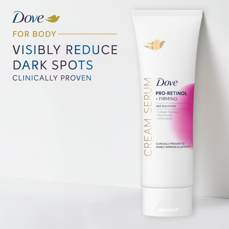 Dove Cream Serum Pro-Retinol + Firming for Elasticity and Firmness, with Collagen Peptides, Niacinamide and Antioxidants Lotion, 8 oz - Image 5