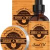 Beard Straightener Grooming Kit for Men, Beard Growth Kit, Wash, Brush & Comb, Unscented Growth Oil, All Natural Chanel Balm, Conditioner, Razor & Scissors, Great Gift Idea for Men's (Bamboo) - Image 4