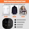 COSTWAY 1700W Electric Portable Clothes Dryer, 13.2 lbs Capacity Front Load Compact Tumble Laundry Dryer with Stainless Steel Tub, Easy Control Button Panel Downside for Variety Drying Mode, White - Image 2