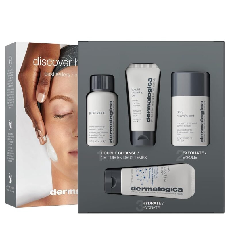 Dermalogica Discover Healthy Skin Kit - Includes: Precleanse, Face Wash, Face Exfoliator, & Moisturizer - Wash Away Impurities To Reveal Glowing Skin - Image 2