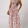Dokotoo Women's Casual Loose Overalls Jumpsuits One Piece Sleeveless Printed Wide Leg Long Pant Rompers With Pockets - Image 2